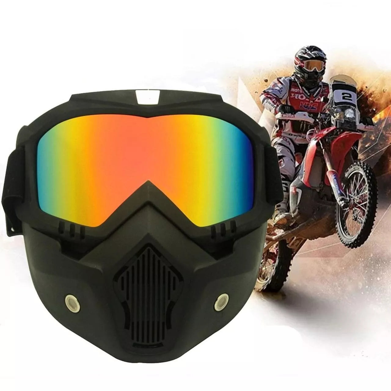 Masque de Protection Polyvalent pour Moto - Résistant au Sable et au Vent