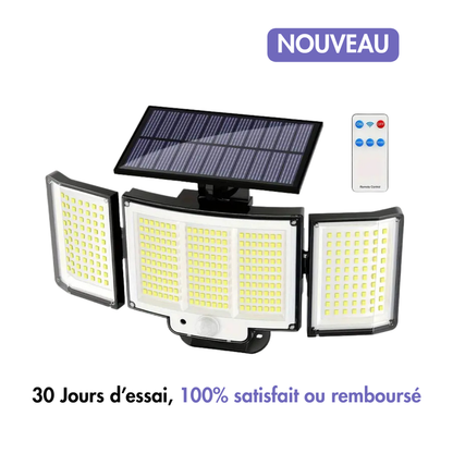 Projecteur Solaire Sécurité 3 Panneaux – Éclairez et sécurisez chaque recoin
