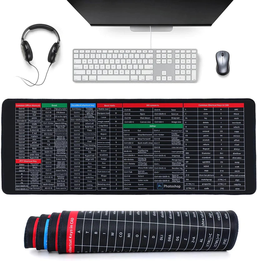 KeyGrip ProMat™ - Tapis de clavier antidérapant pour touches de raccourci bureautiques