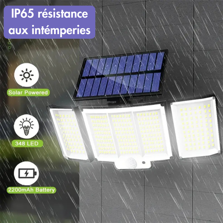 Projecteur Solaire Sécurité 3 Panneaux – Éclairez et sécurisez chaque recoin