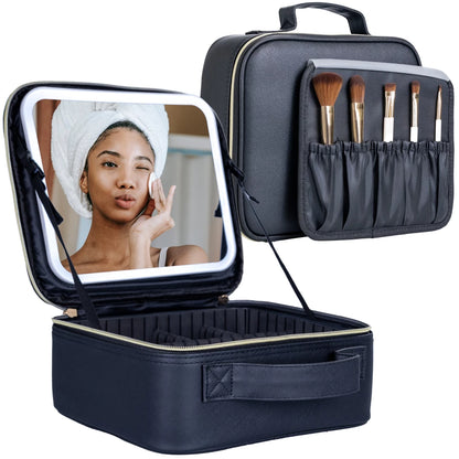 Le Sac de Maquillage avec Miroir LED pour une Beauté Parfaite Partout !