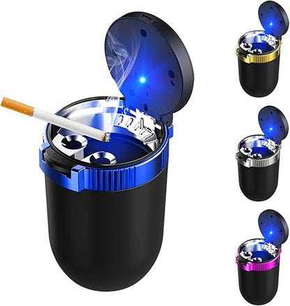 CCO-Ashtrayr de Voiture avec Couvercle et Lumière LED