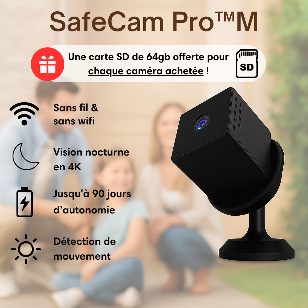 Caméra de surveillance nocturne HD sans fil