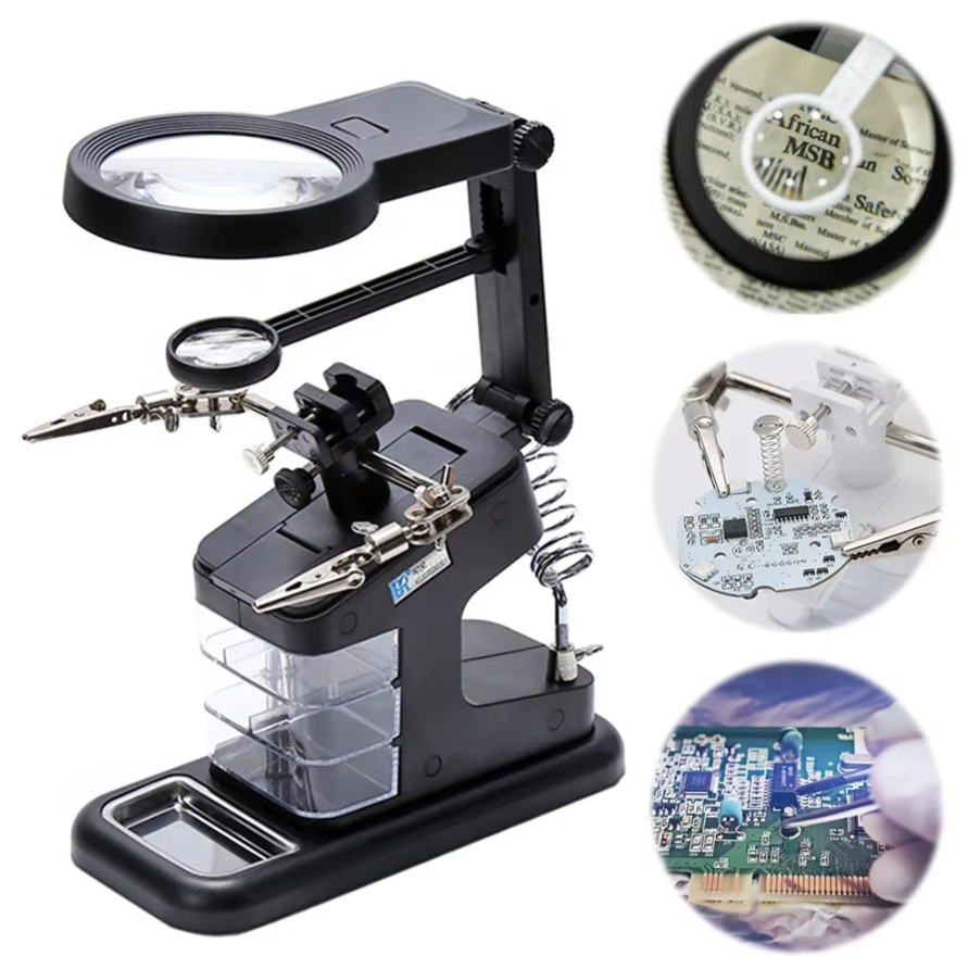 Fer à souder avec loupe LED Polyvalent