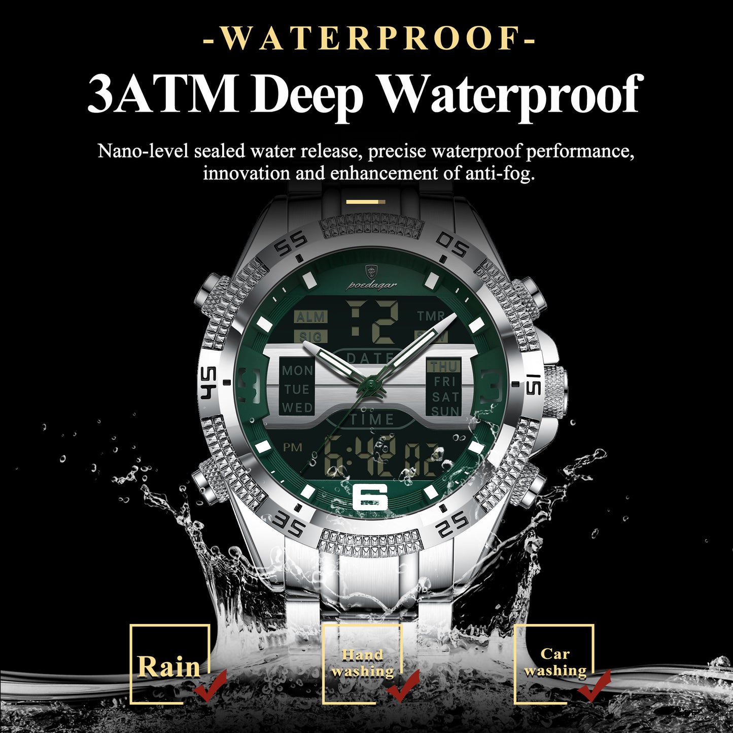 Montre Royale Exceptionnelle en Acier Inoxydable