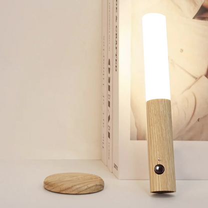 Lampe Murale LED USB Sans Fil en Bois