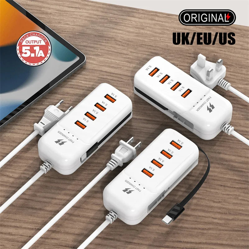 MULTI-CHARGER RAPIDE - (MULTI PRISE USB-TYPE-C )