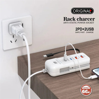 MULTI-CHARGER RAPIDE - (MULTI PRISE USB-TYPE-C )