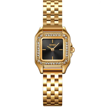 Montre Diva Noire Dorée pour Femme