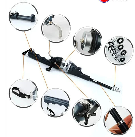 Canne à Pêche Télescopique – Légère, Robuste et Ultra-Pratique