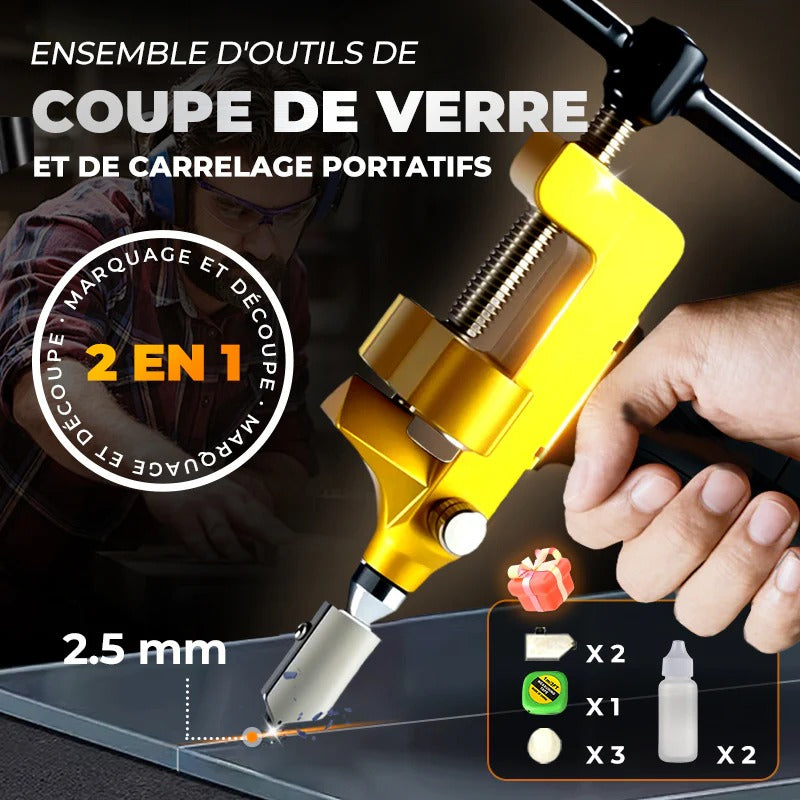 coupeur de carreaux de céramique de verre 2 en 1