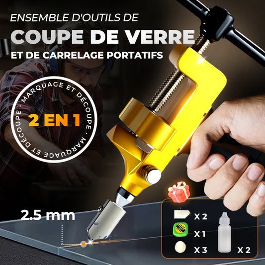 coupeur de carreaux de céramique de verre 2 en 1