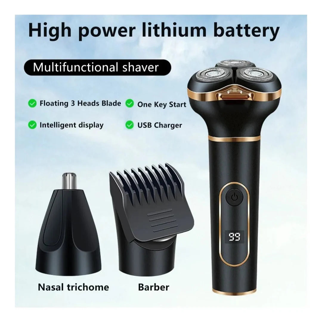 Rasoir Électrique Sans Fil + 03 Accessoires offerts
