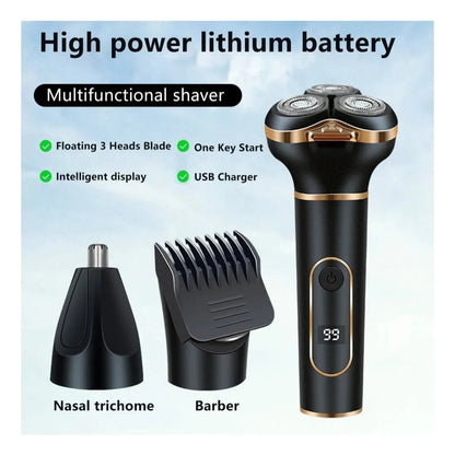 Rasoir Électrique Sans Fil + 03 Accessoires offerts