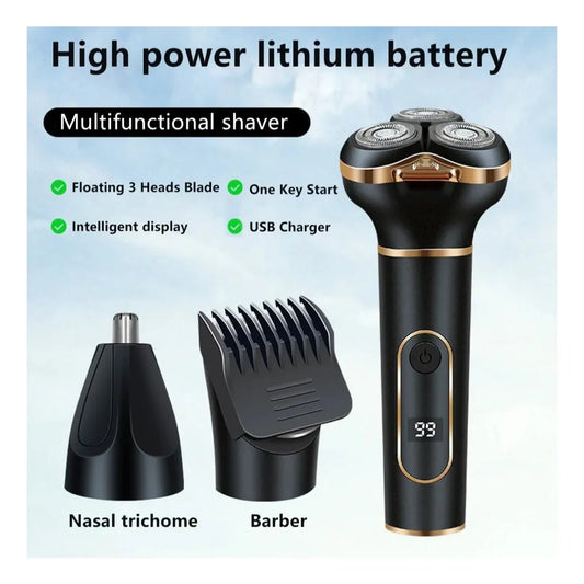 Rasoir Électrique Sans Fil + 03 Accessoires offerts