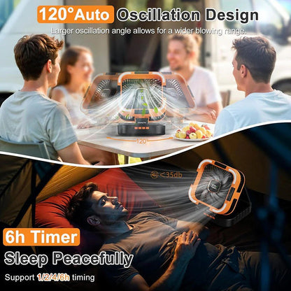 Ventilateur Solaire Extérieur 3-en-1